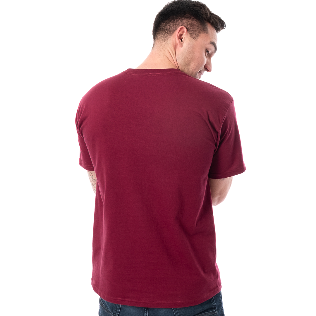 Camiseta retro de cuello redondo hilada en anillo 2100
