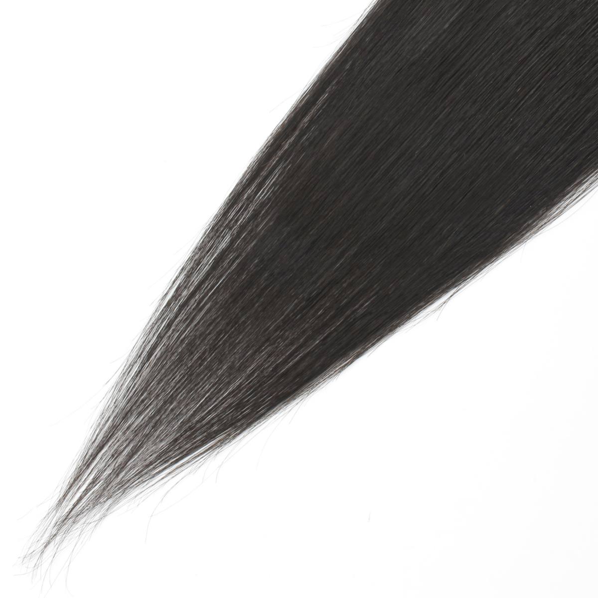 Cierre de cabello humano de encaje transparente 2x6 liso sedoso brasileño