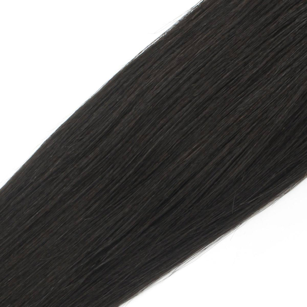 Cierre de cabello humano de encaje transparente 2x6 liso sedoso brasileño