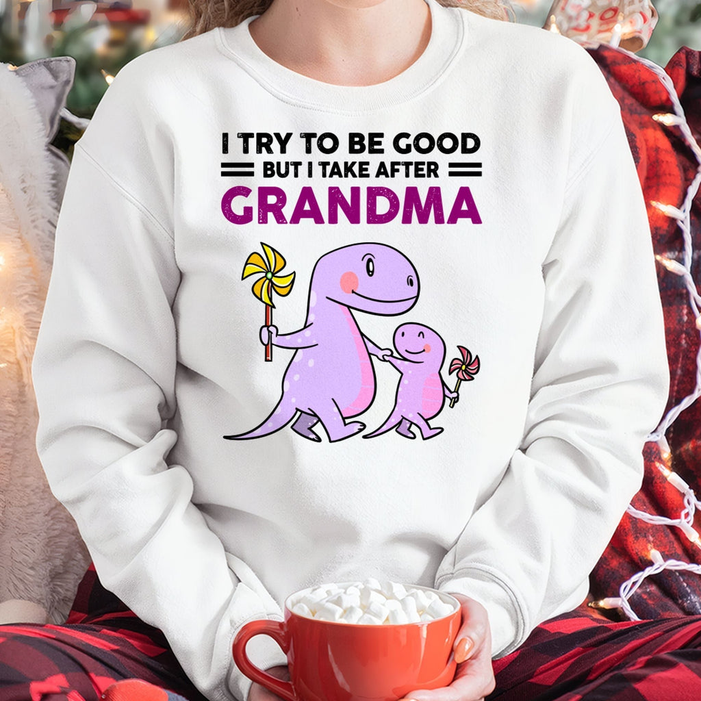 TRY TO BE GOOD BUT I TAKE AFTER GRANDMA- For granddaughter T shirt NGHL00 (SKU07-87)