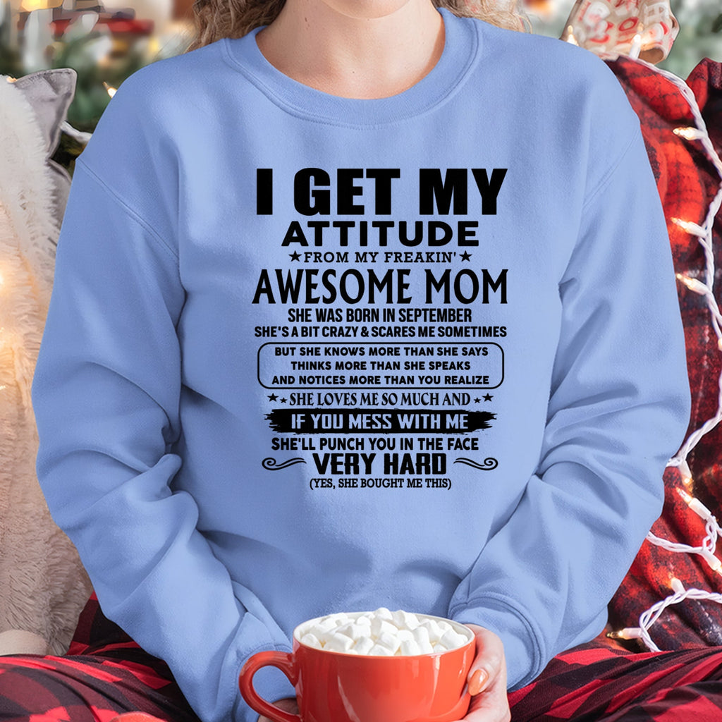 Gracias, mamá - MI ACTITUD LA HEREDÉ DE MI SÚPER ASOMBROSA MAMÁ - Regalo para hijo e hija de parte de mamá - NGHL09 (SKU-TMD-CU-09)