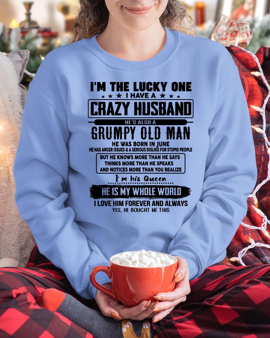 Junio - Soy afortunada, tengo un esposo loco - Regalo de esposo para esposa - NGHL06 (SKUT-LUCKYONE-06)