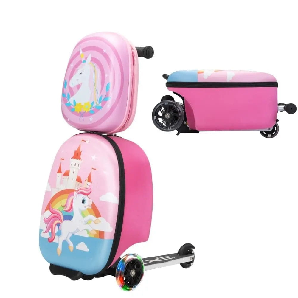 TOBBI & VLIVE Kids Scooter Suitcase 2-Piece Set