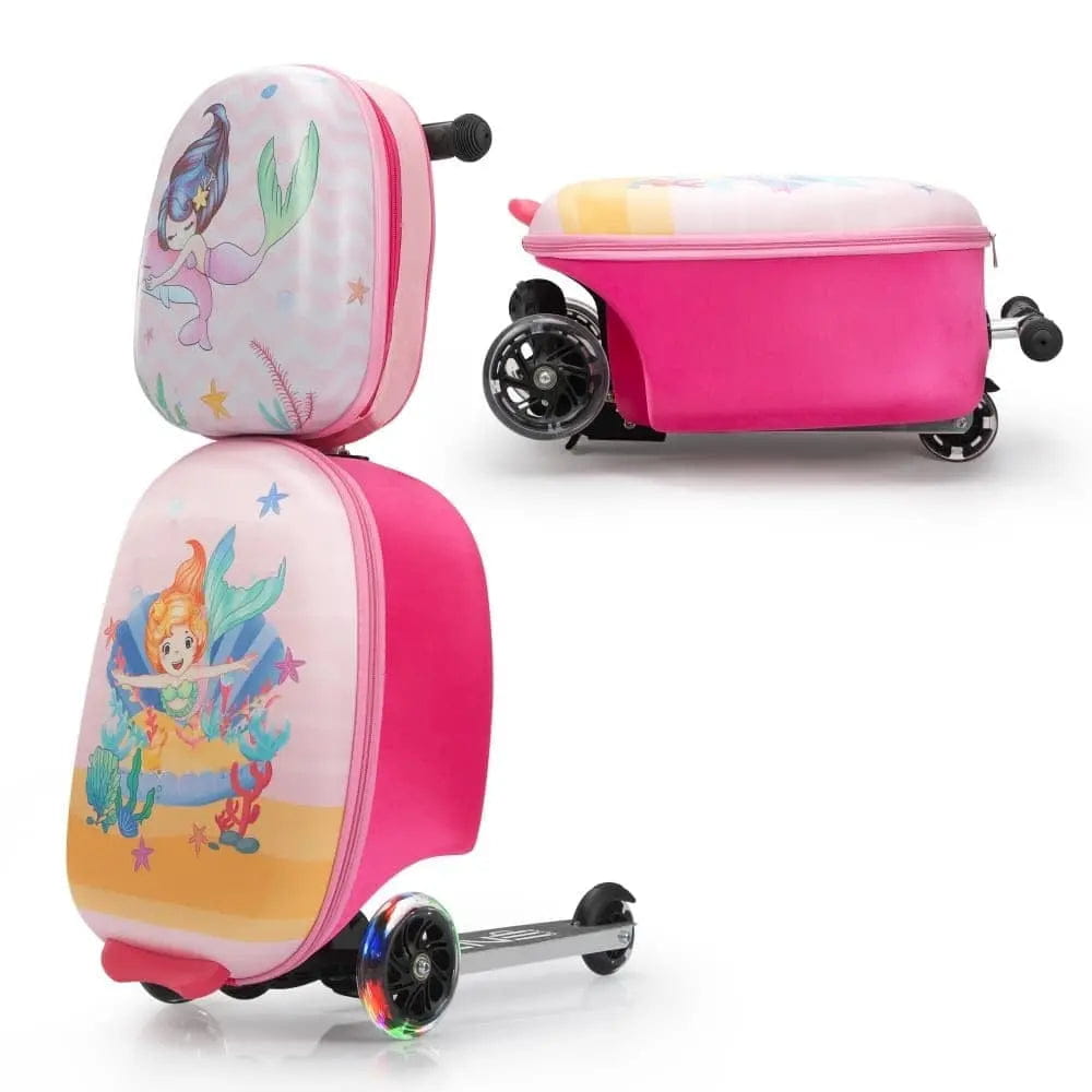 TOBBI & VLIVE Kids Scooter Suitcase 2-Piece Set