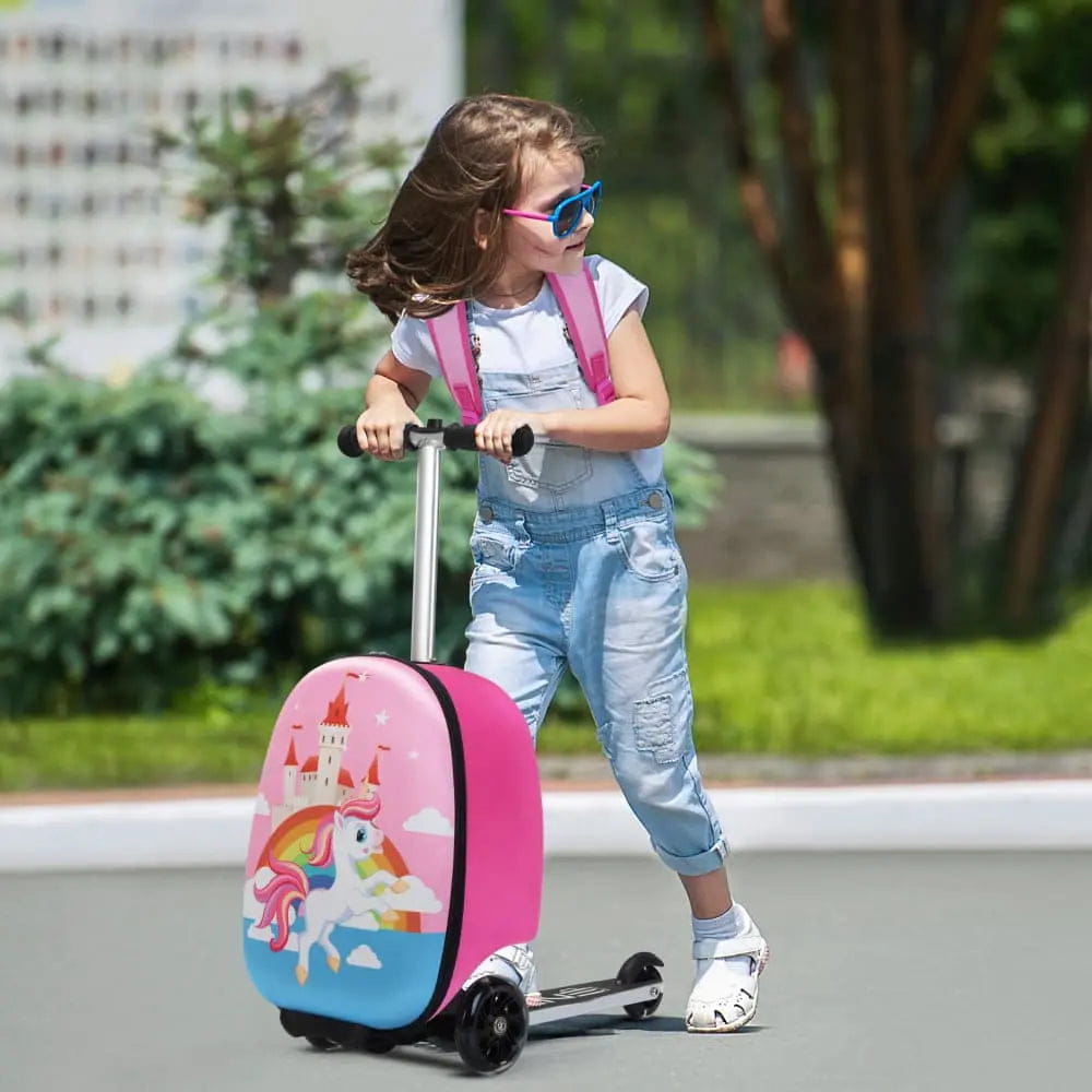 TOBBI & VLIVE Kids Scooter Suitcase 2-Piece Set