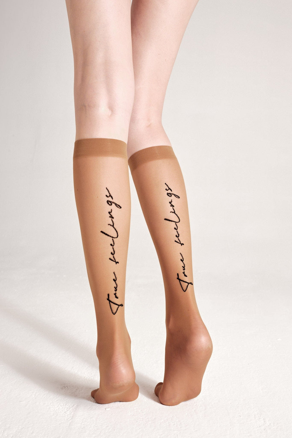 Medias altas de fantasía Conte True Love - Banda elástica y diseño estampado