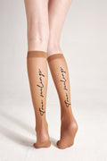 Medias altas de fantasía Conte True Love - Banda elástica y diseño estampado