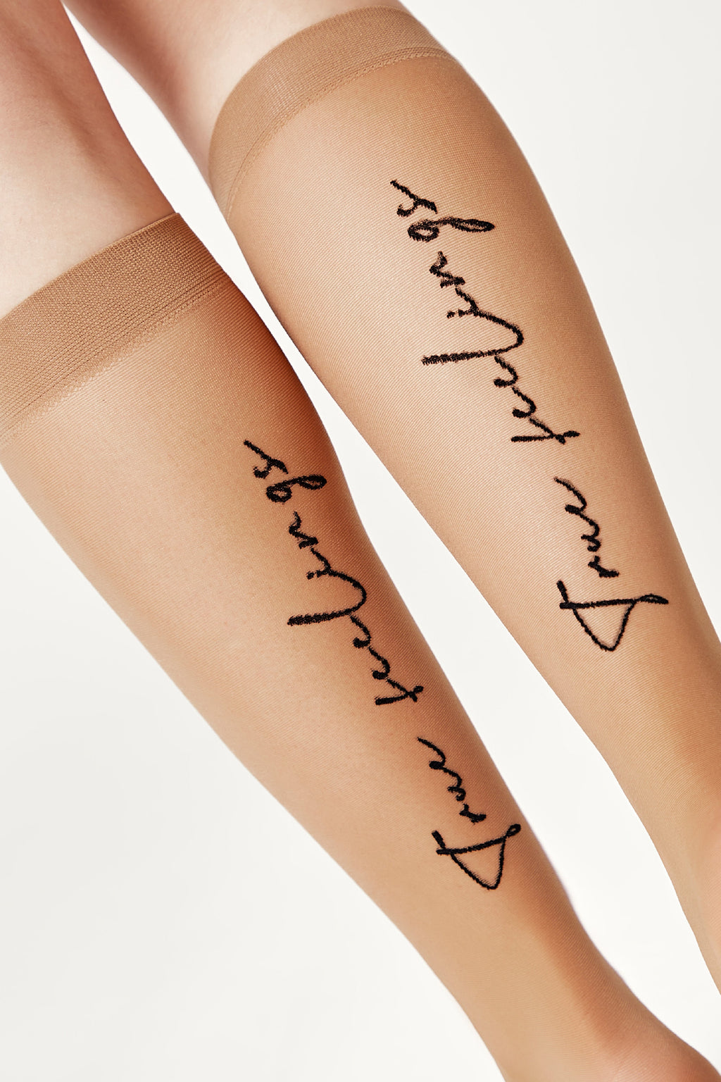 Medias altas de fantasía Conte True Love - Banda elástica y diseño estampado