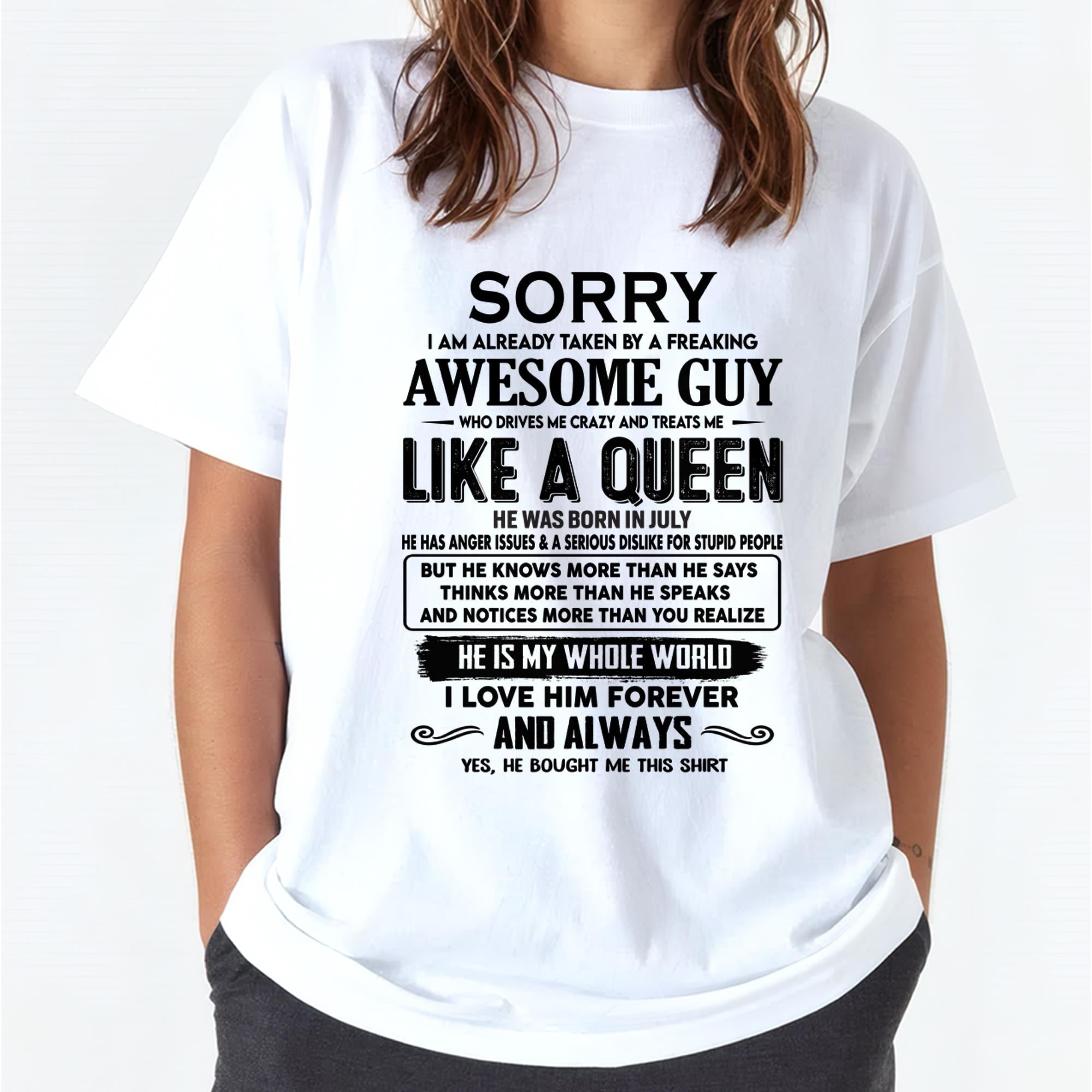 July - Sorry I am already taken by a freaking awesome guy - Gift for Wife From Husband - NGHL07 (SKU-SRG-07)