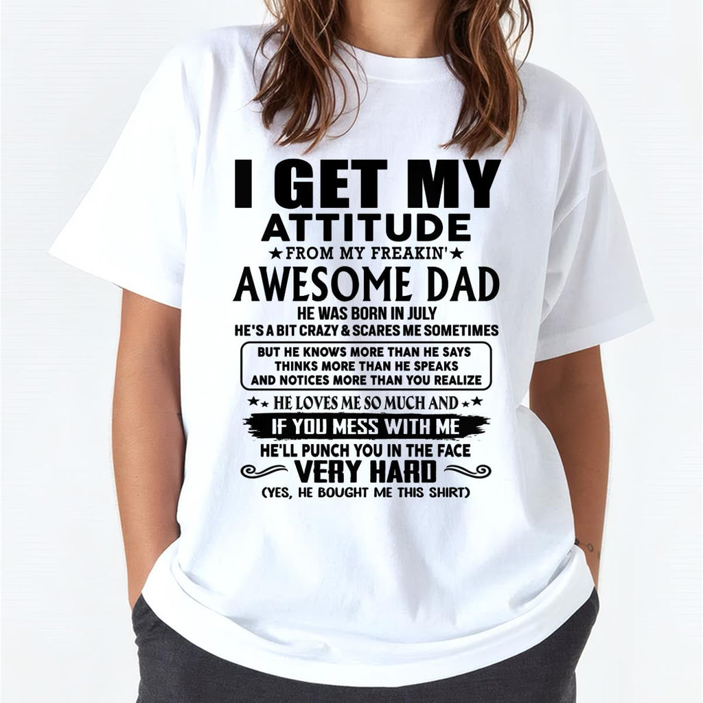 Julio - Gracias papá - MI ACTITUD LA HEREDÉ DE MI INCREÍBLE PAPÁ - Regalo de papá para hijo e hija - NGHL07 (SKU-TDD-CU-07) Julio