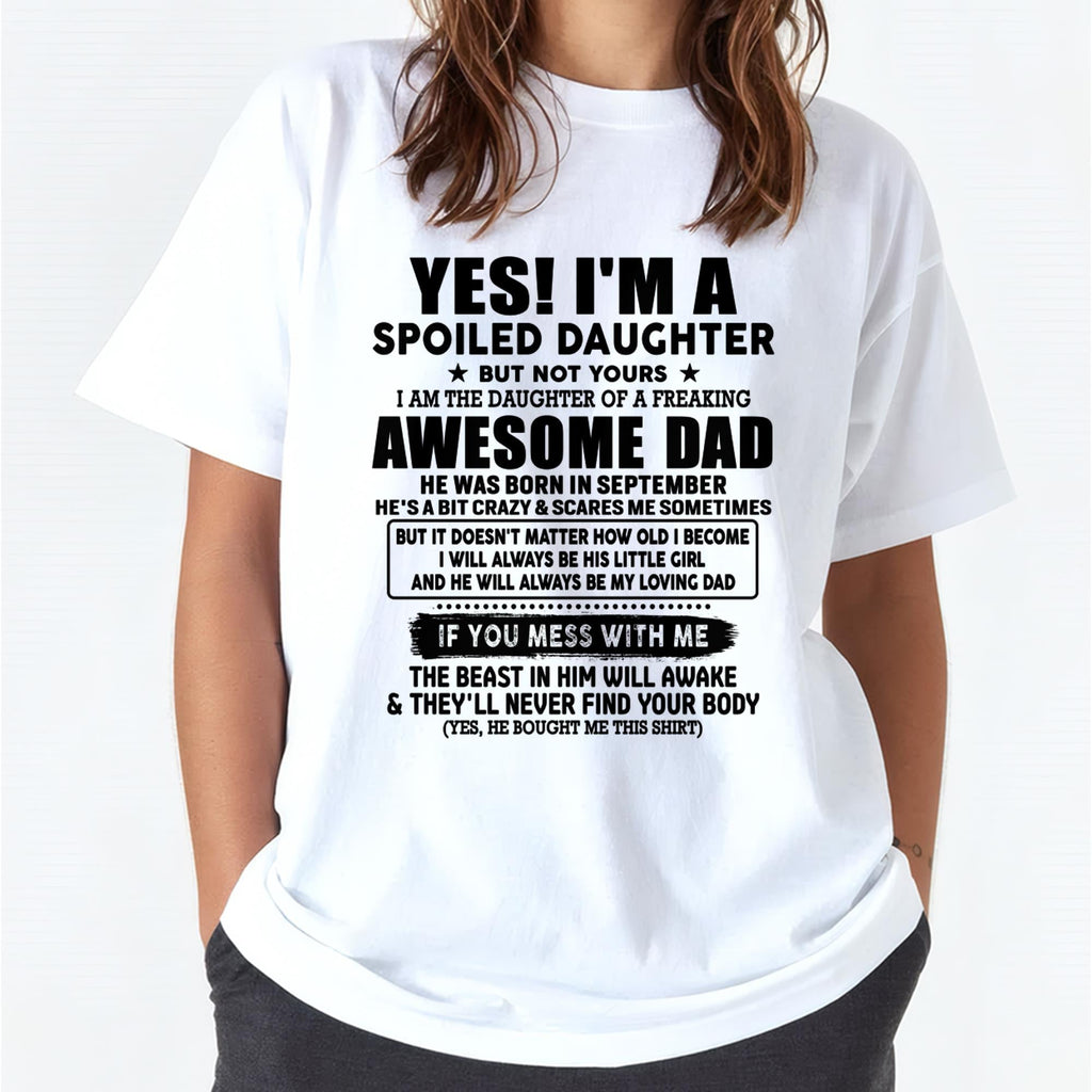 September - I'm Spoiled Daughter - Gift for Daughter from Dad - NGHL09 (SKU-TDD1206-09)