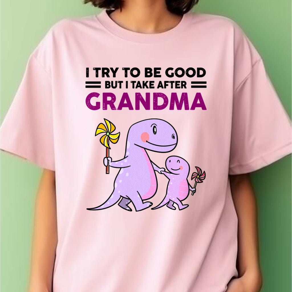 TRY TO BE GOOD BUT I TAKE AFTER GRANDMA- For granddaughter T shirt NGHL00 (SKU07-87)