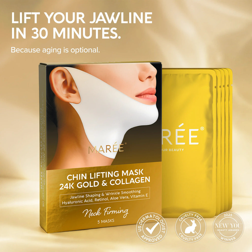 Mascarilla tensora de oro 24K para barbilla y mandíbula