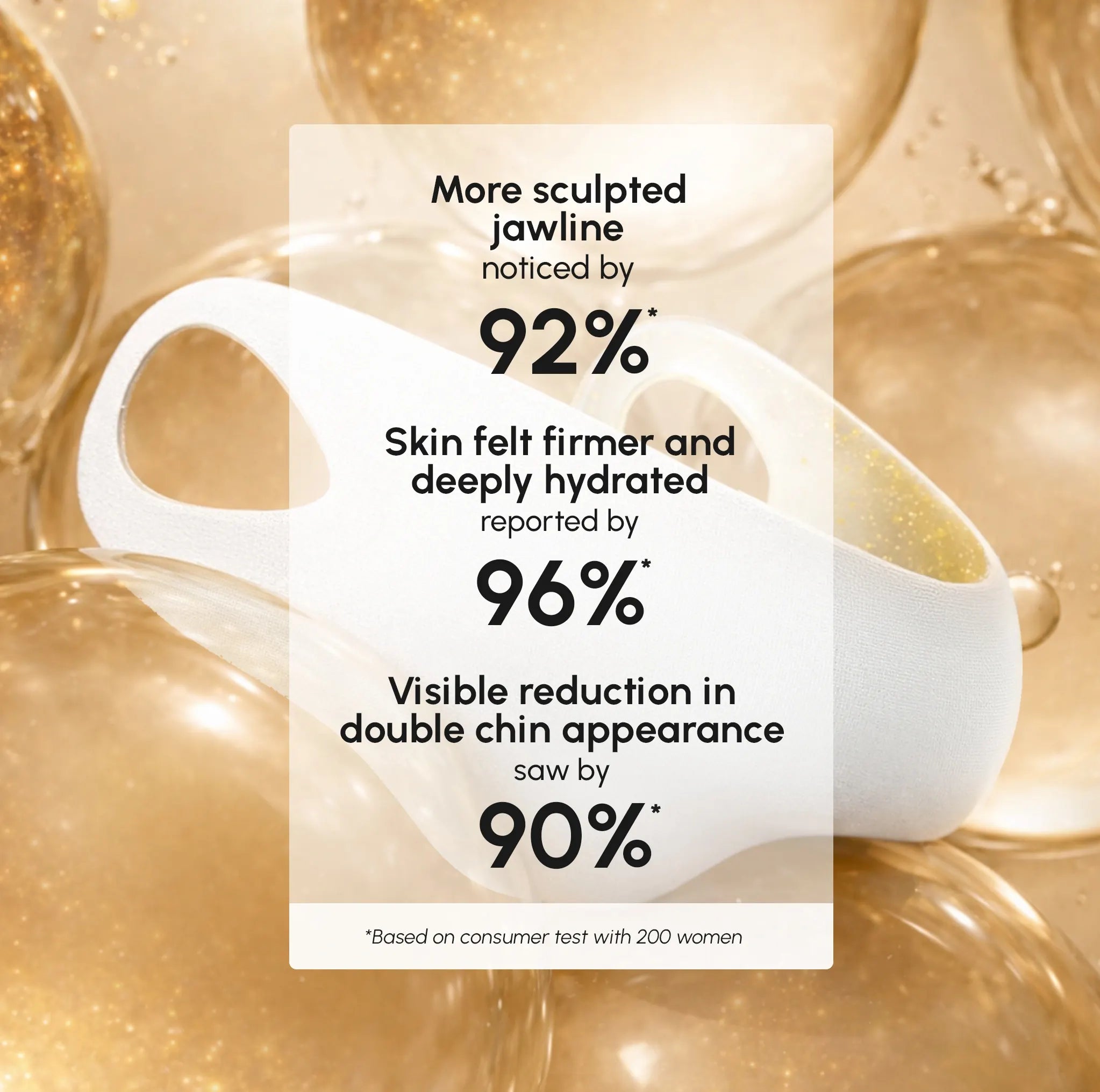 Mascarilla tensora de oro 24K para barbilla y mandíbula