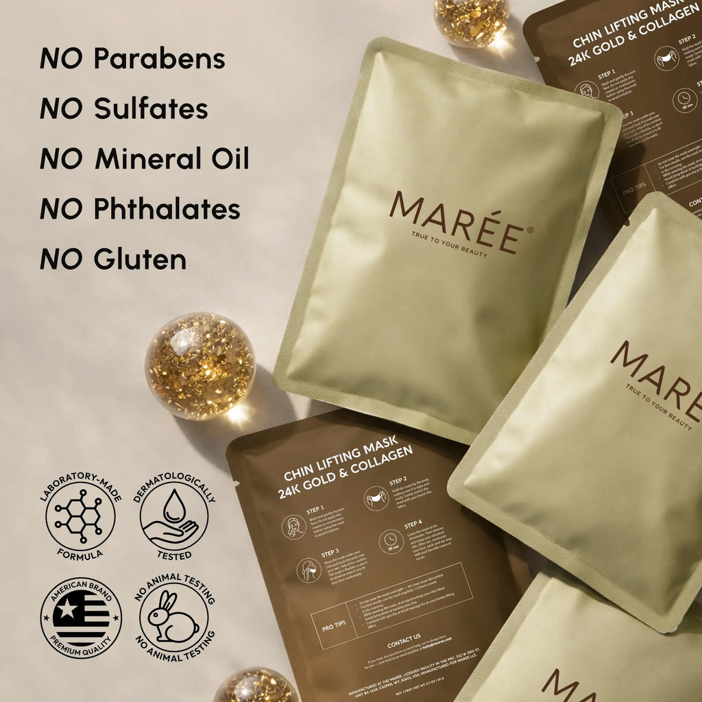 Mascarilla tensora de oro 24K para barbilla y mandíbula