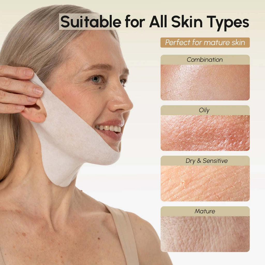 Mascarilla tensora de oro 24K para barbilla y mandíbula