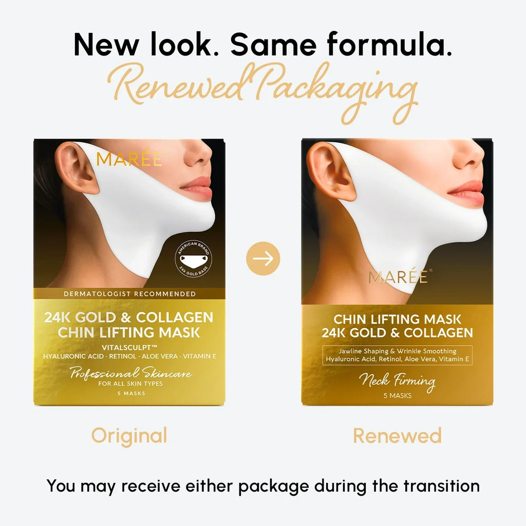 Mascarilla tensora de oro 24K para barbilla y mandíbula