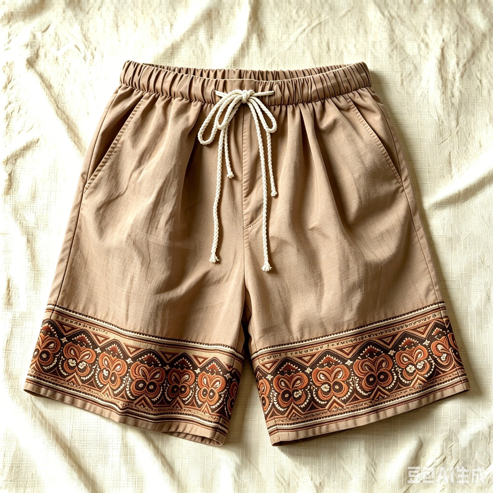 Women’s Retro Drawstring Loose Casual Shorts