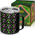 Taza de campamento Wicked de acero inoxidable negro - 355 ml