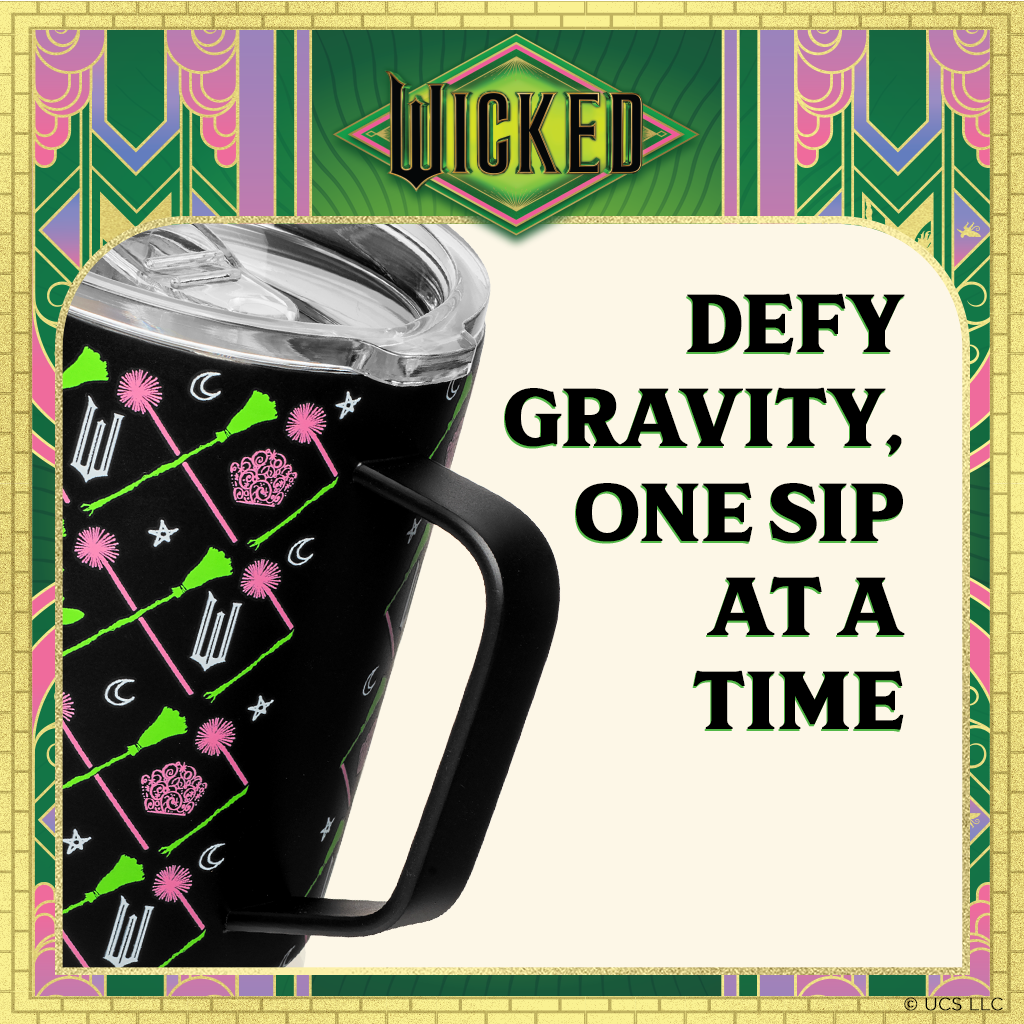 Taza de campamento Wicked de acero inoxidable negro - 355 ml