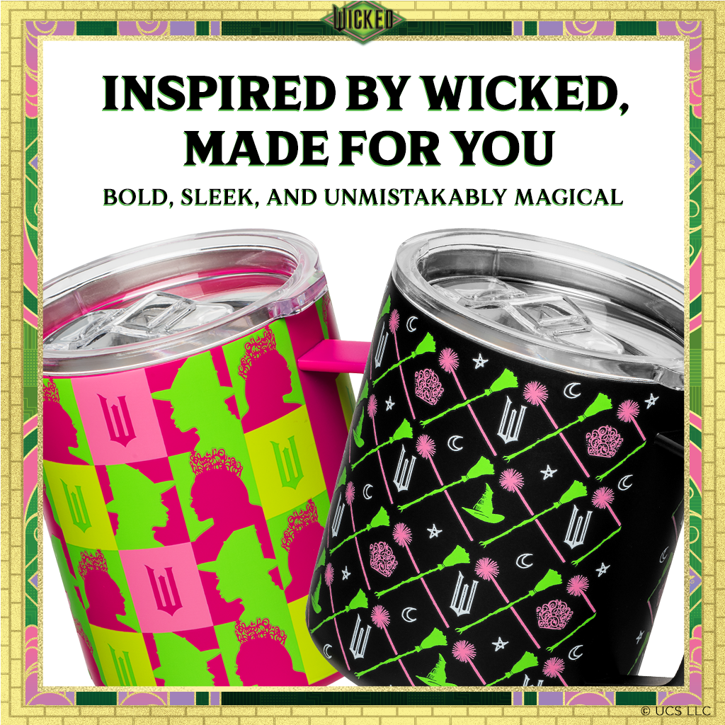 Taza de campamento Wicked de acero inoxidable negro - 355 ml