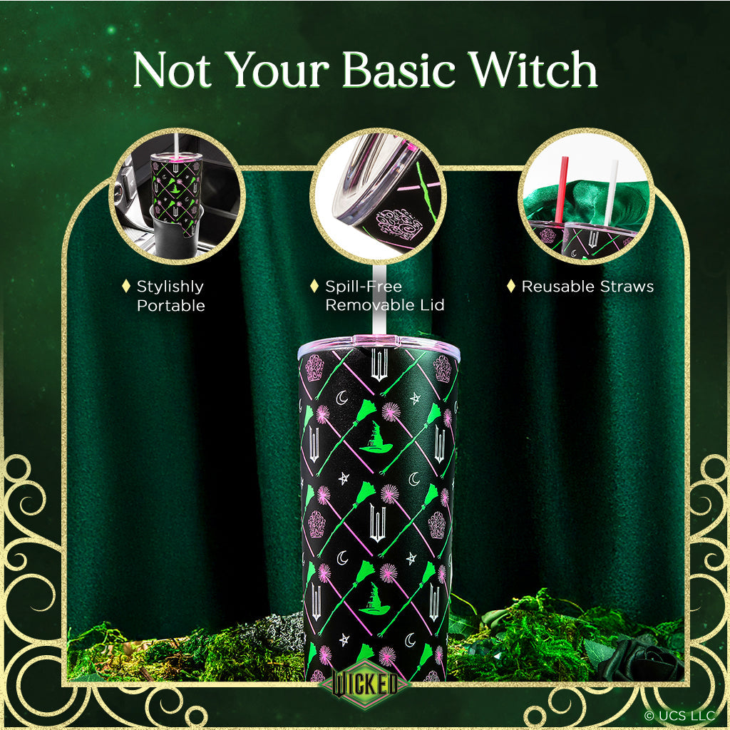 Vaso de "WICKED" Elphaba y Glinda