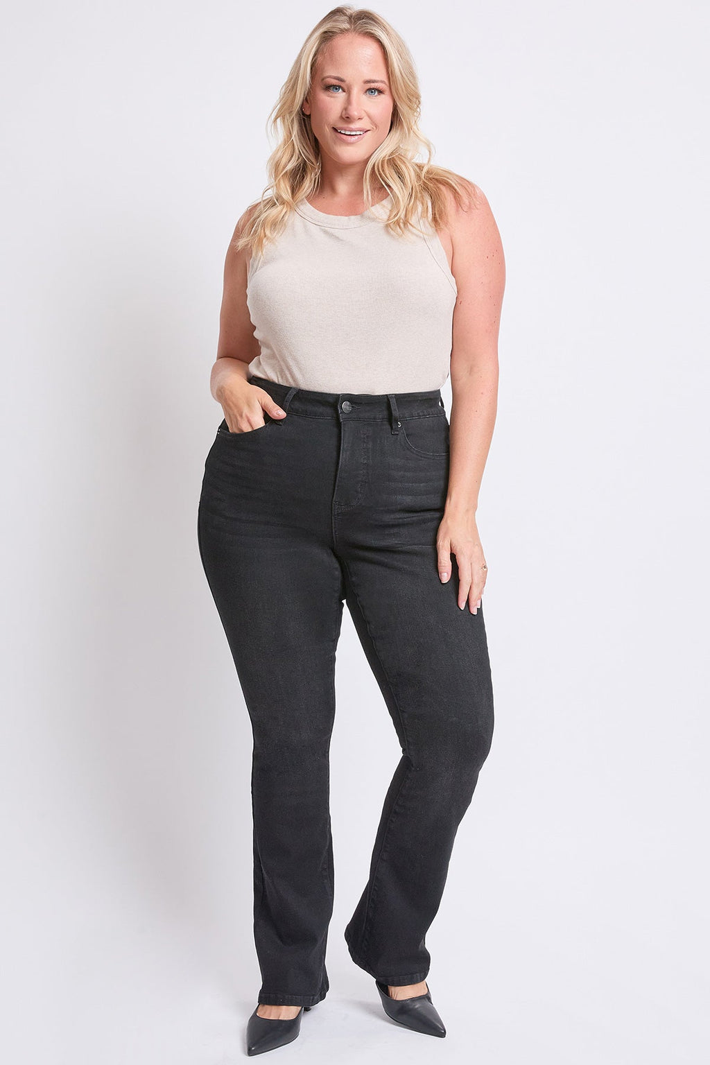 Women's Plus High Rise Slim Bootcut Jeans