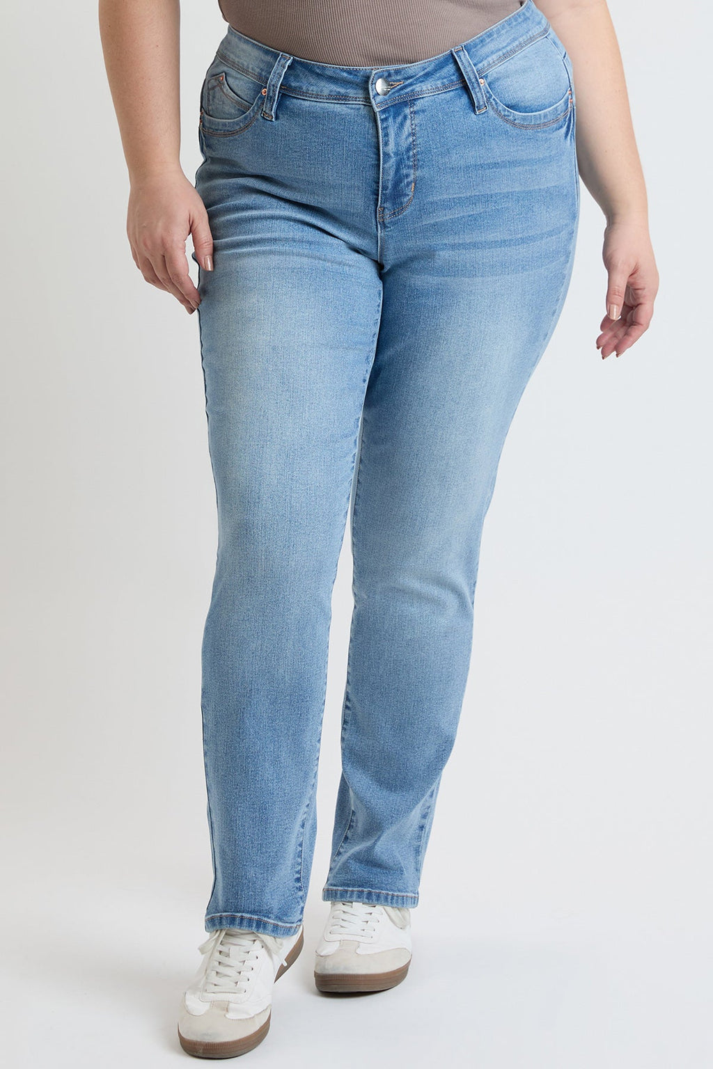 Jeans rectos de tiro alto para mujer Plus Curve Confidence