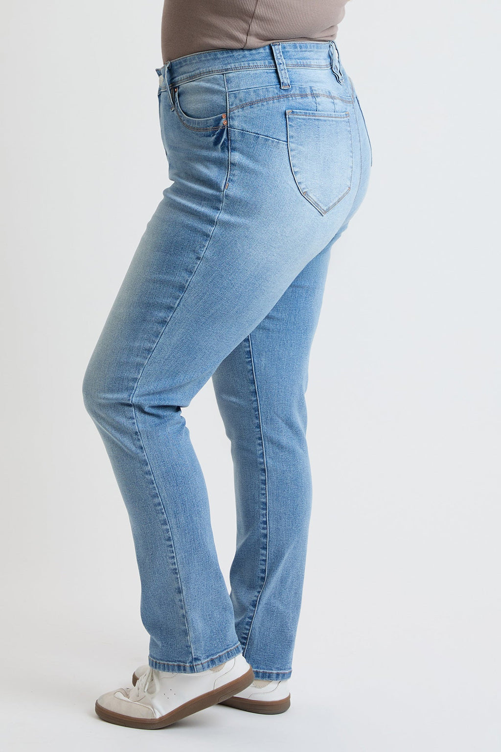 Jeans rectos de tiro alto para mujer Plus Curve Confidence