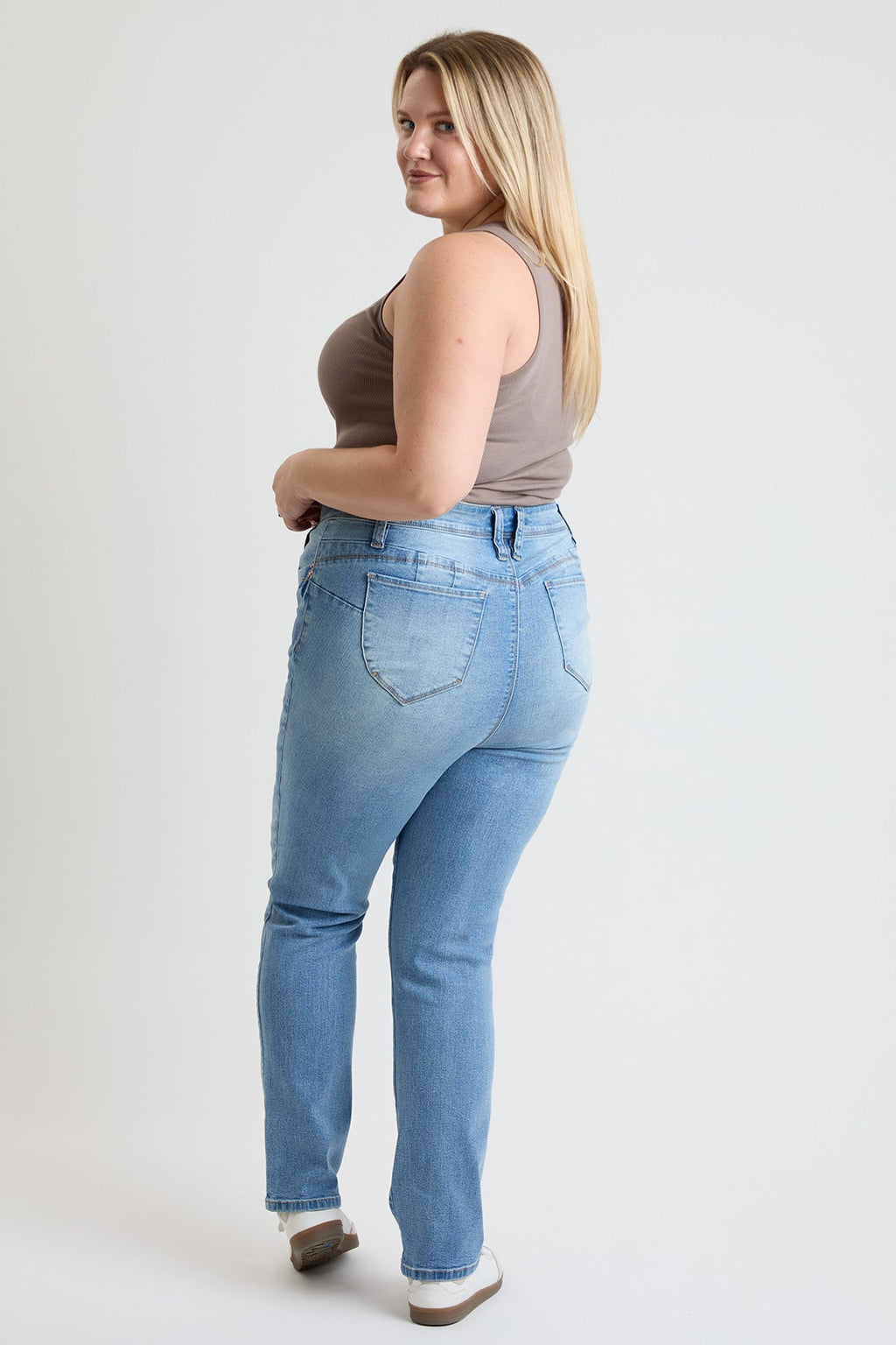 Jeans rectos de tiro alto para mujer Plus Curve Confidence