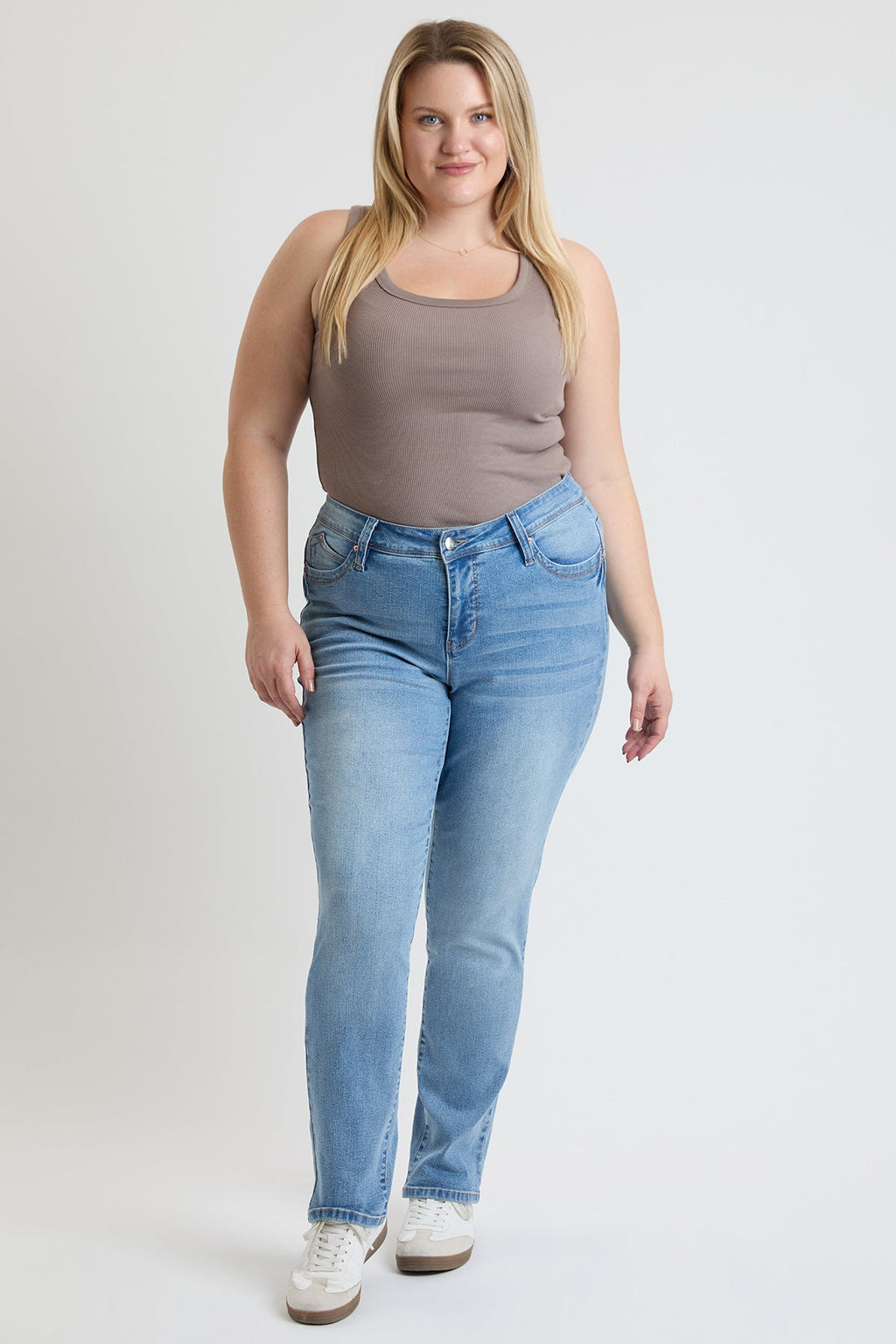 Jeans rectos de tiro alto para mujer Plus Curve Confidence