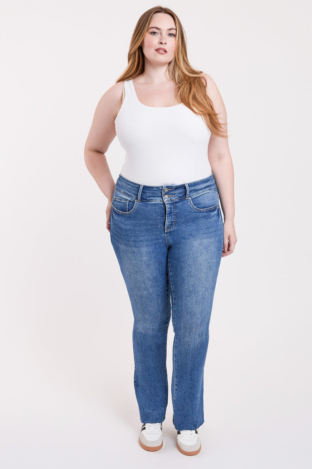 Women's Plus Premium Stretch High Rise Bootcut Jeans