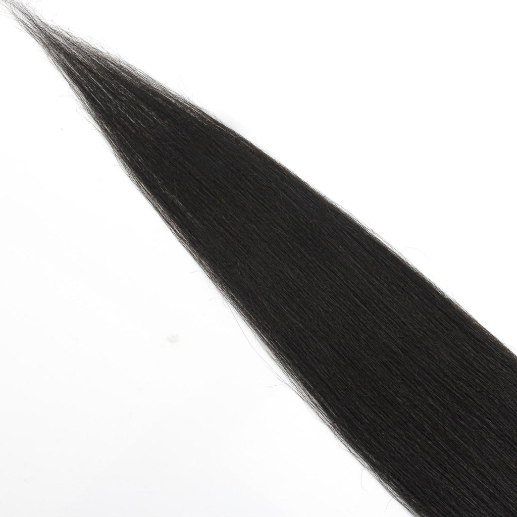 Cierre de cabello humano de encaje transparente 2x6 liso Yaki