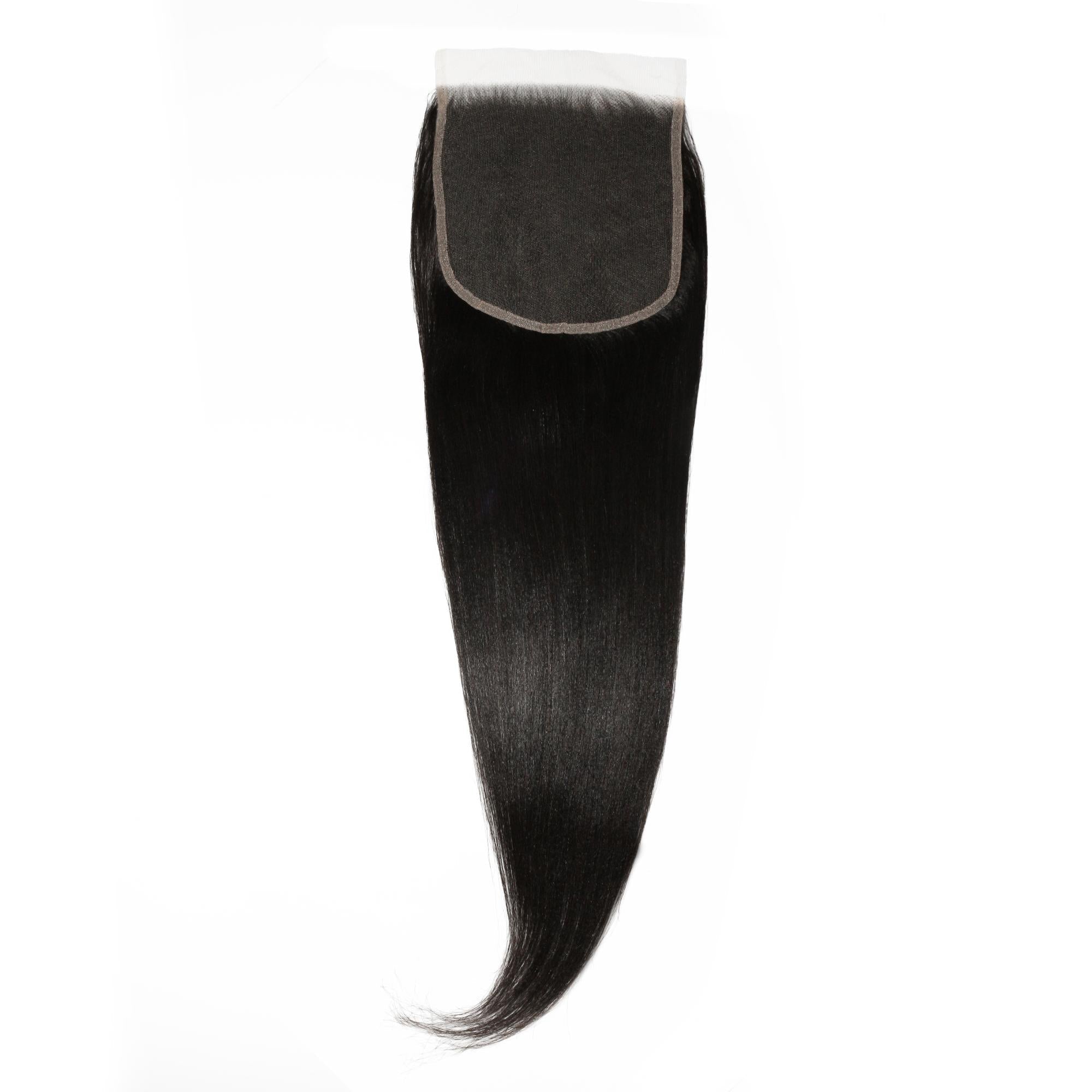 Cierre de cabello humano Yaki Liso 6x6 HD Lace