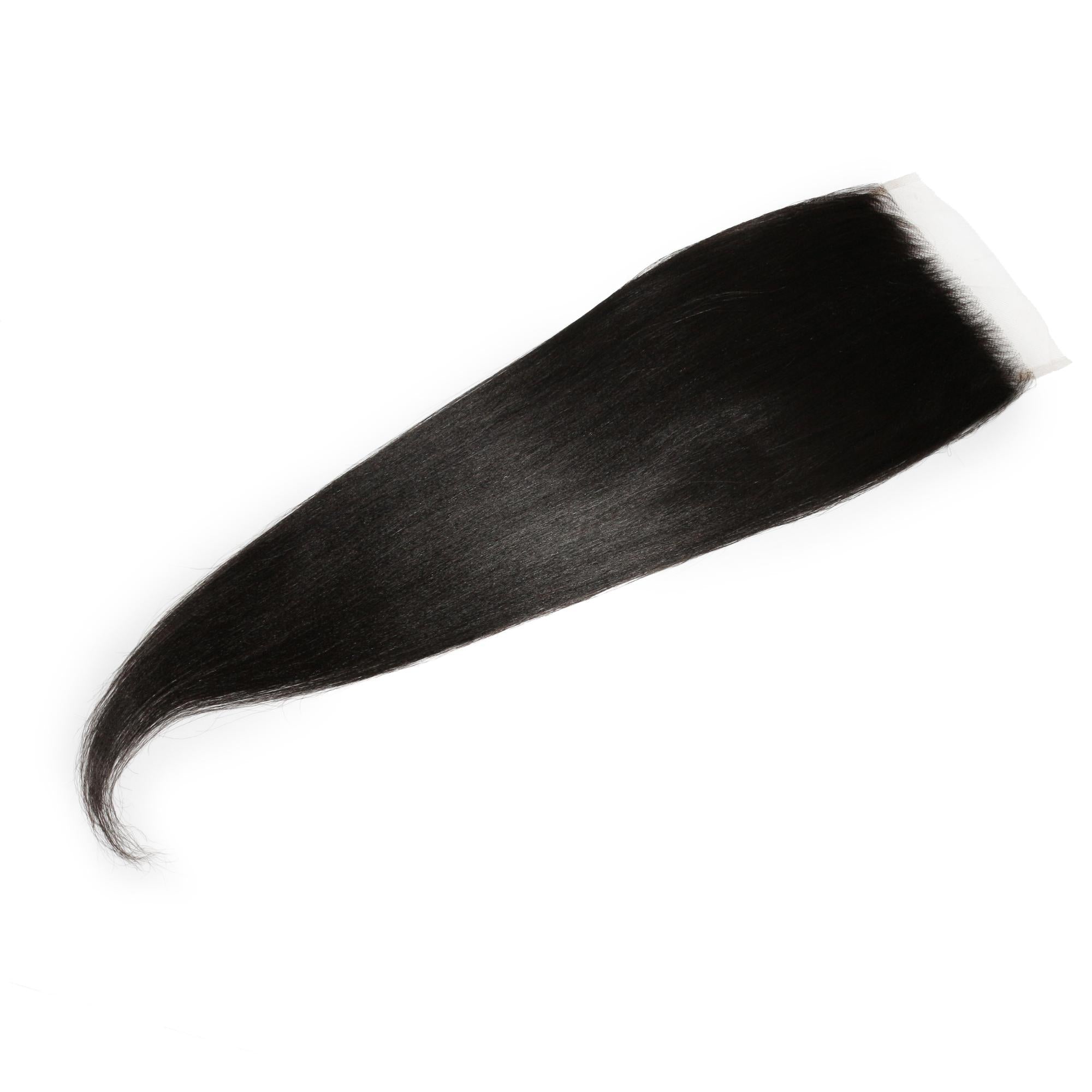 Cierre de cabello humano Yaki Liso 6x6 HD Lace