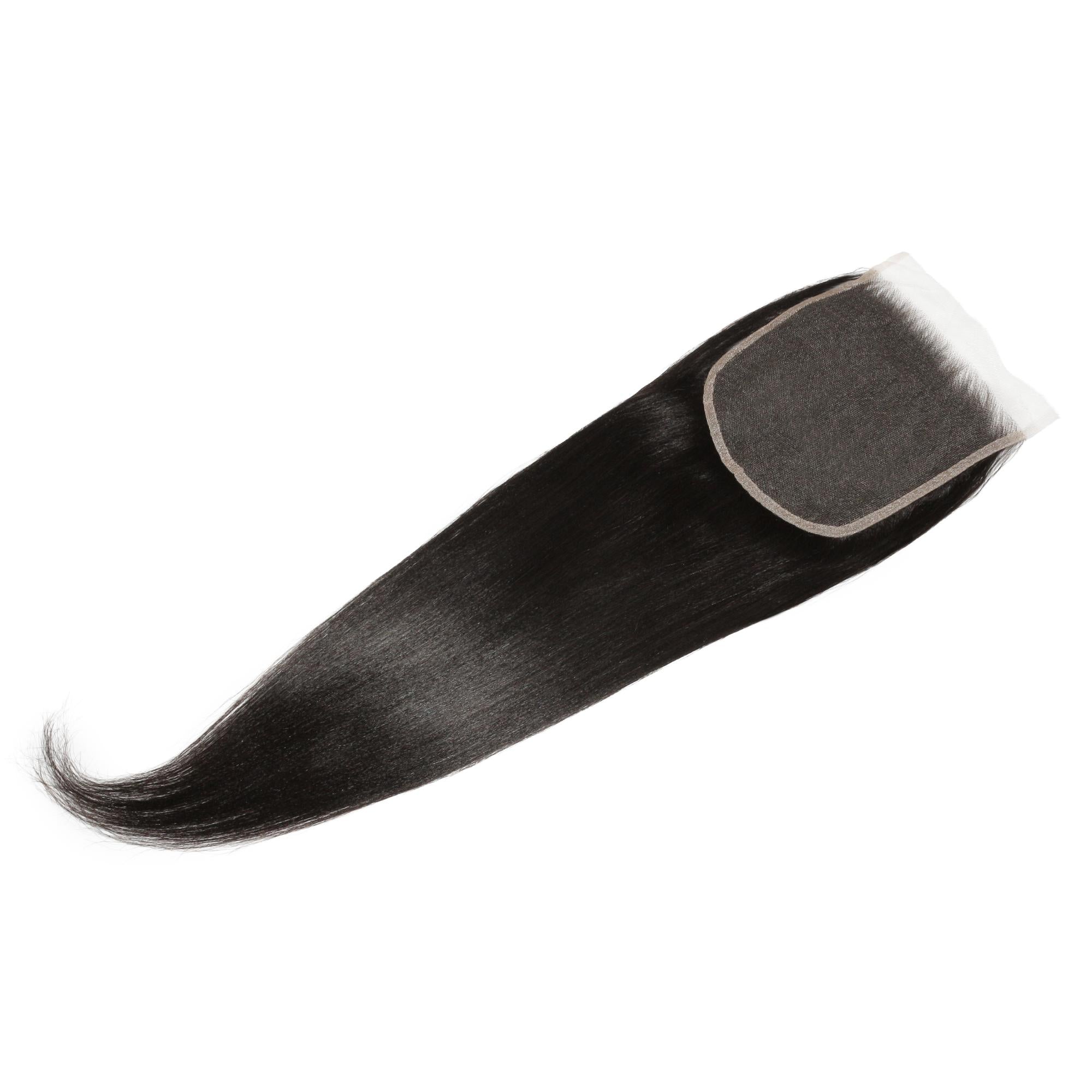 Cierre de cabello humano Yaki Liso 6x6 HD Lace