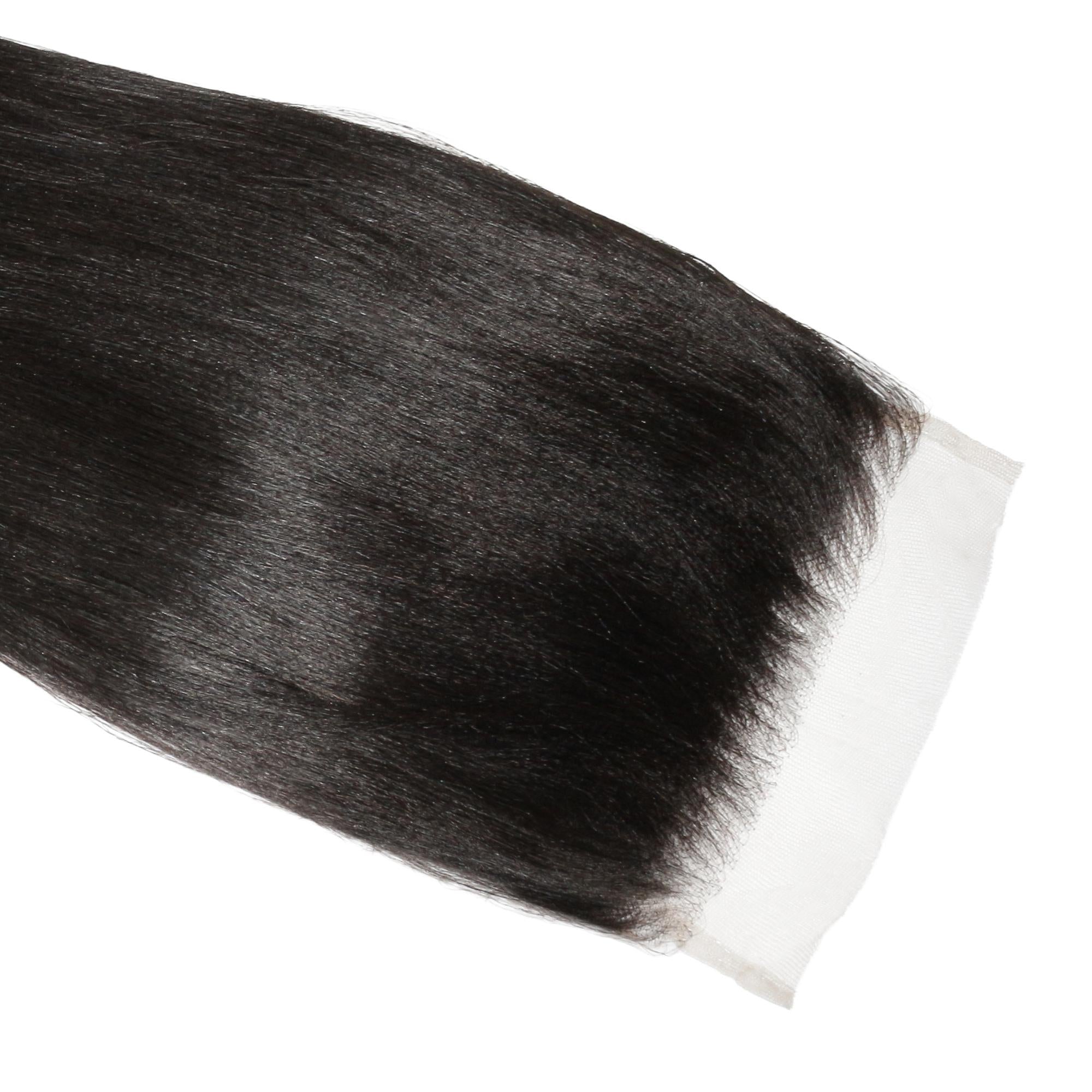 Cierre de cabello humano Yaki Liso 6x6 HD Lace