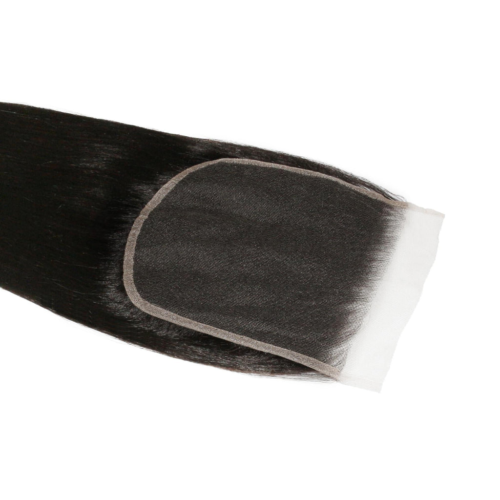 Cierre de cabello humano Yaki Liso 6x6 HD Lace