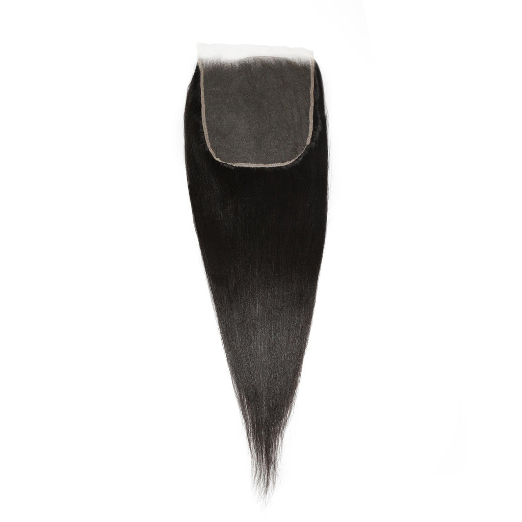 Cierre de cabello humano Yaki Liso 7x7 HD Lace