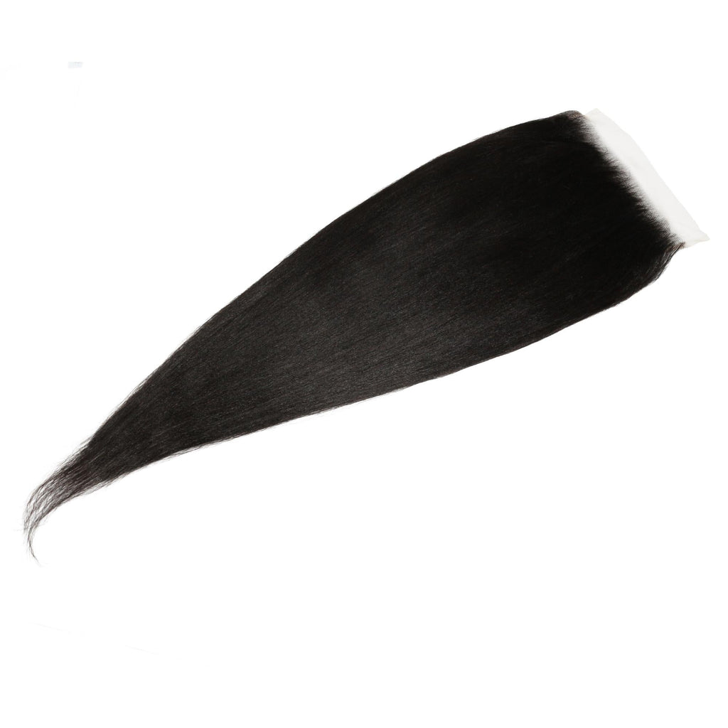 Cierre de cabello humano Yaki Liso 7x7 HD Lace