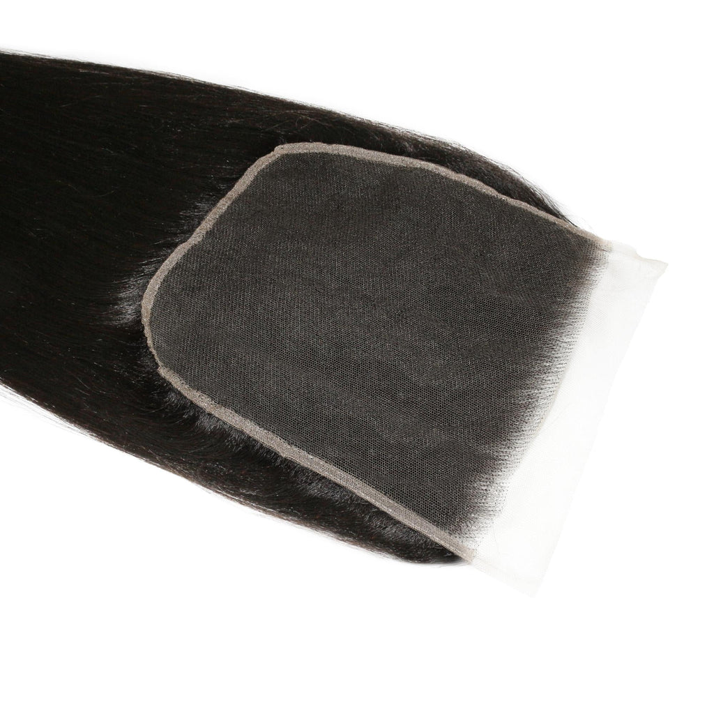 Cierre de cabello humano Yaki Liso 7x7 HD Lace