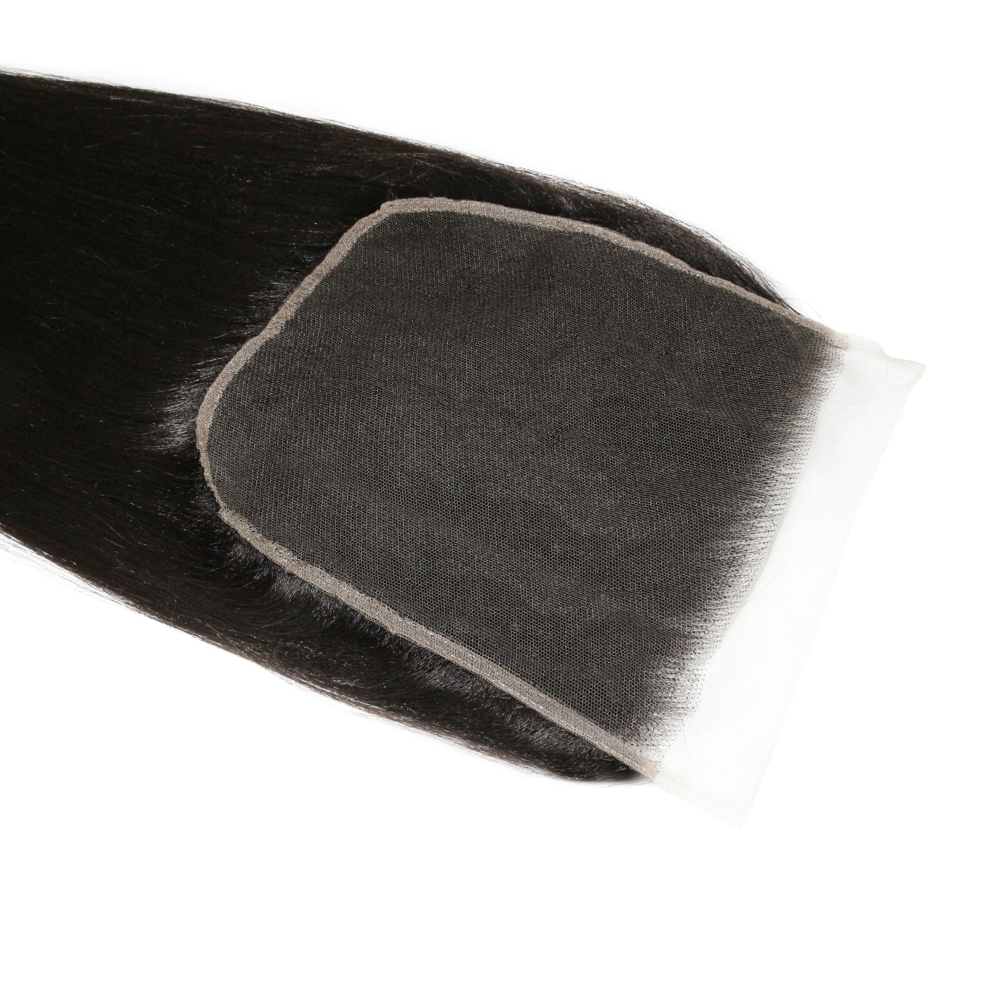 Cierre de cabello humano Yaki Liso 7x7 HD Lace