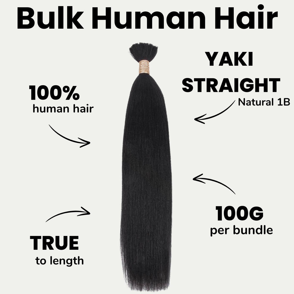 Pelo para trenzar Yaki Liso a Granel 100% Humano