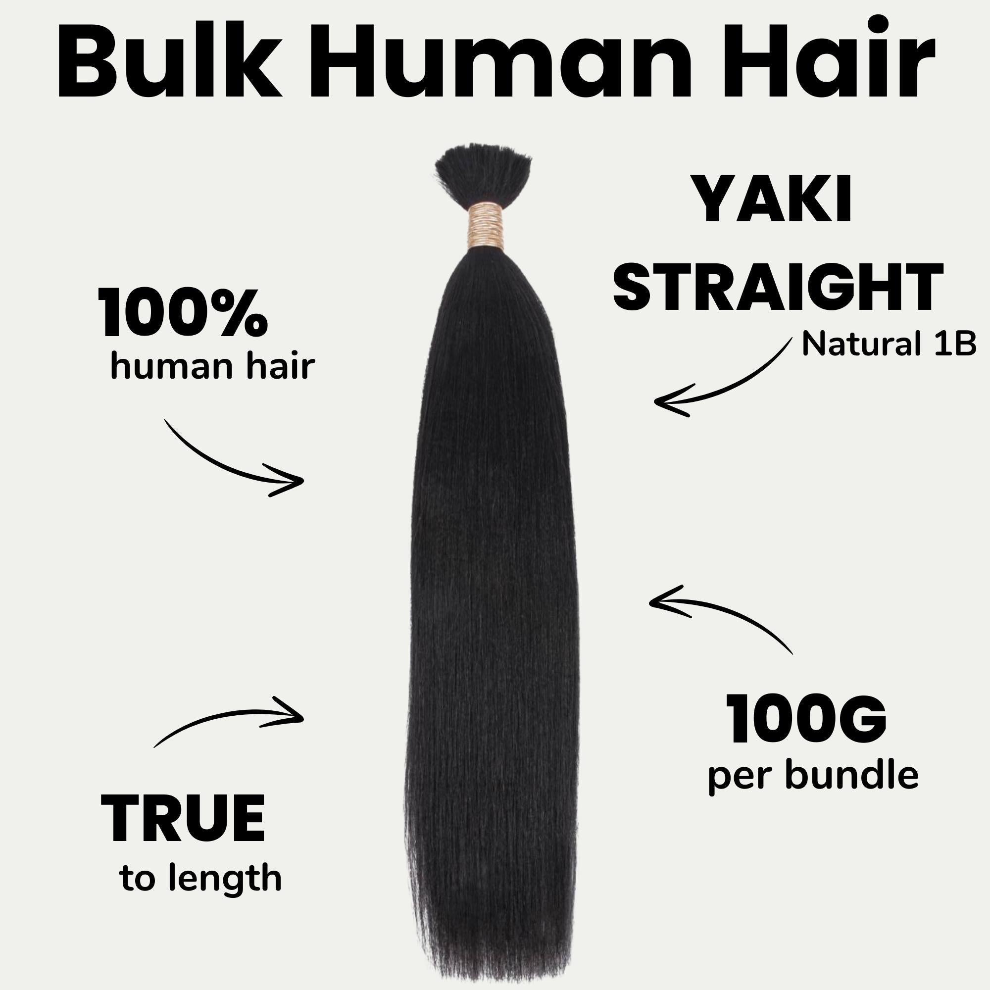 Pelo para trenzar Yaki Liso a Granel 100% Humano