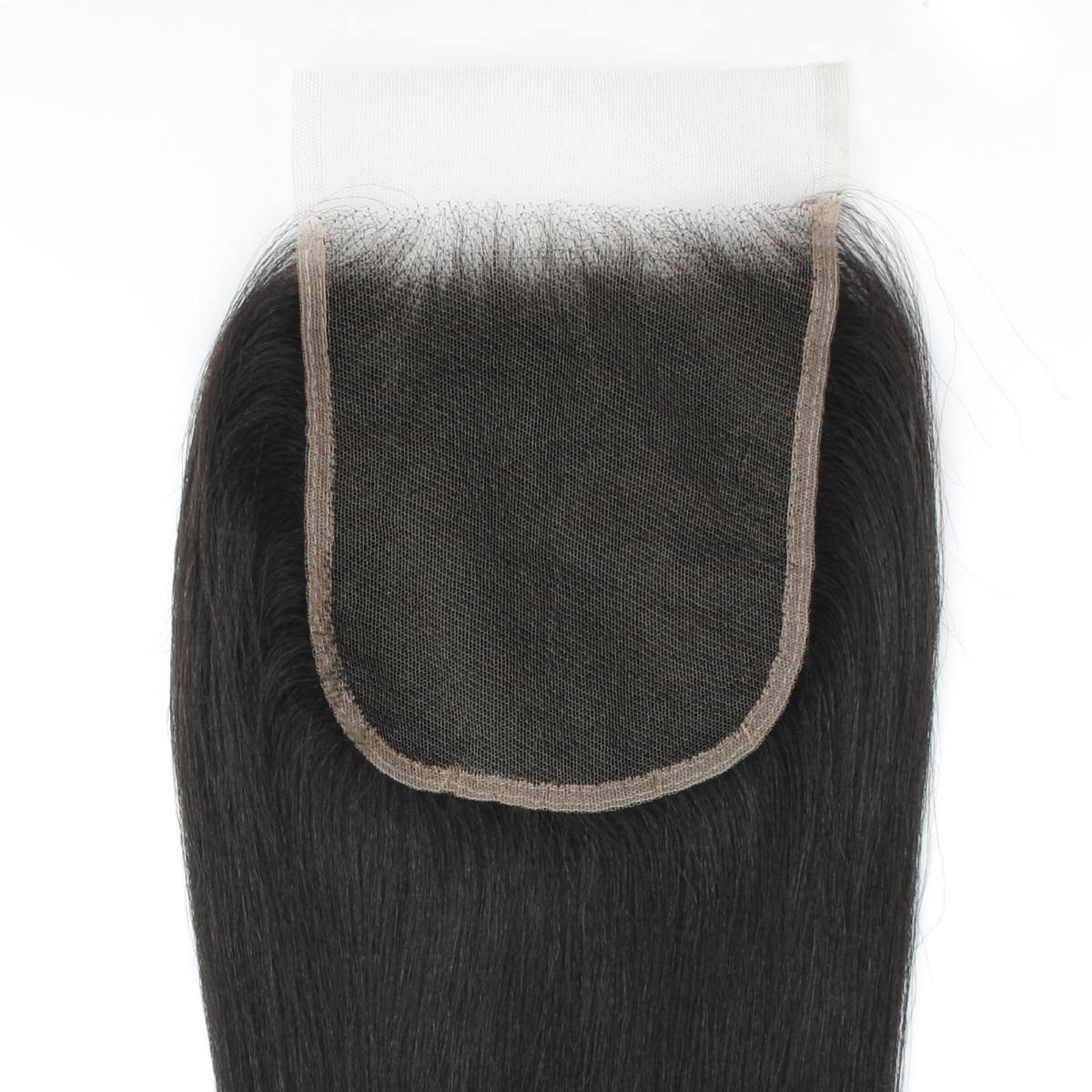 Cierre de cabello humano con encaje HD 5x5 Liso Yaki