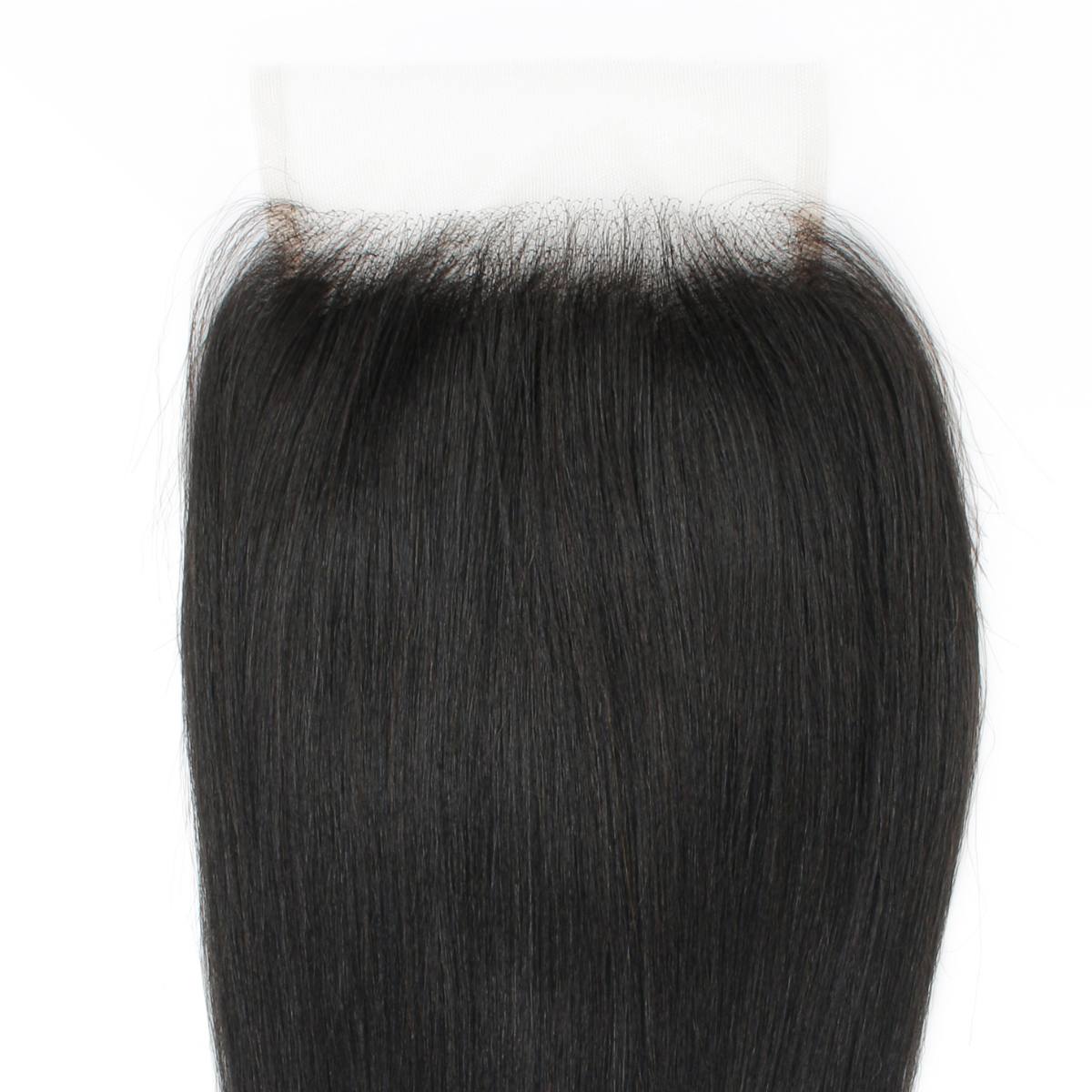 Cierre de cabello humano con encaje HD 5x5 Liso Yaki