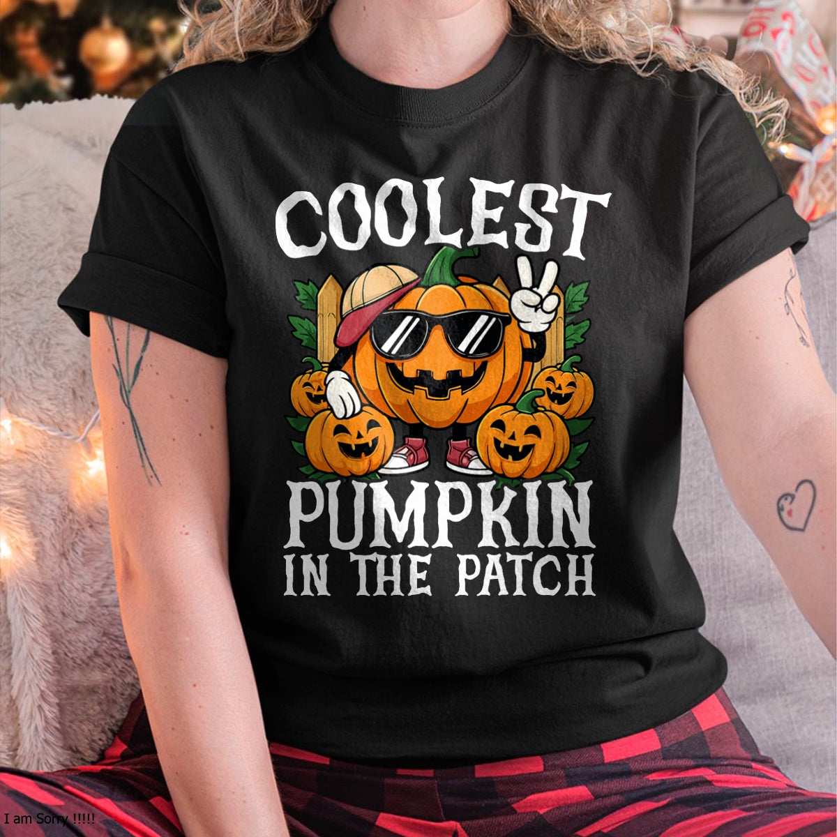 Camiseta de Halloween para niños y niñas con el diseño "The Coolest Pumpkin In The Patch" - Camiseta/Hoodie unisex de Halloween - NGHL00 (SKUT-2010HALLOWEEN-01)
