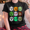 Camiseta de Halloween para niños con ladrillos de construcción, calabaza, fantasma, zombi - Camiseta/Sudadera unisex de Halloween - NGHL00