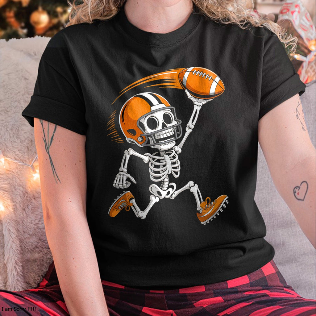 Camiseta de fútbol divertida de esqueleto de Halloween para adolescentes, niños y hombres - Camiseta/Sudadera unisex de Halloween - NGHL00