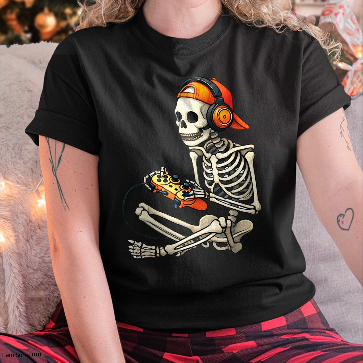 Camiseta de manga corta para niños y hombres con diseño de esqueleto para Halloween, para videojuegos - Camiseta unisex de Halloween/Sudadera con capucha - NGHL00